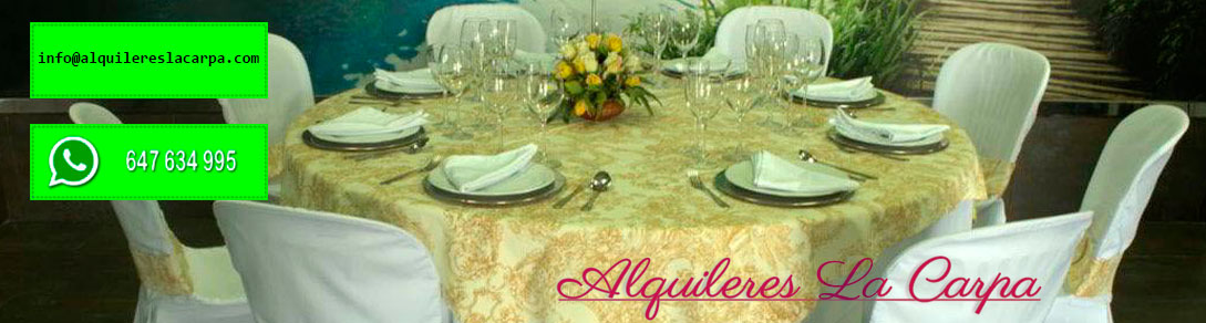 Servicios de alquiler de sillas y mesas en Montequinto (Dos Hermanas)
